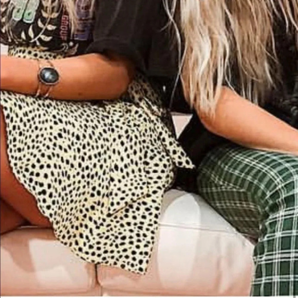 Topshop Leopard Animal Ruffle Hem Mini Skirt 8 - Picture 1 of 13